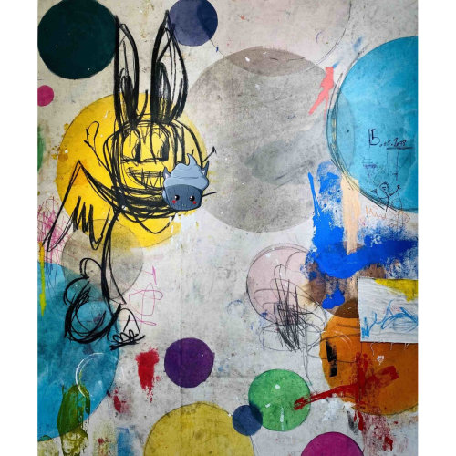 The Godmother

2019
170 x 140 cm
Acrylic, oil, charcoal, graphite, mixed media, biro pen, spray paint on canvas