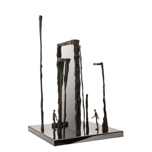 A forest / L40xH66.5xD40 cm / Bronze & stainless steel