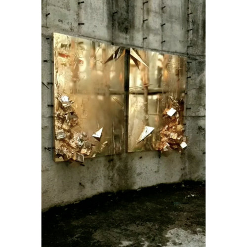Gold mirror artworks' by Igor Dobrowolski