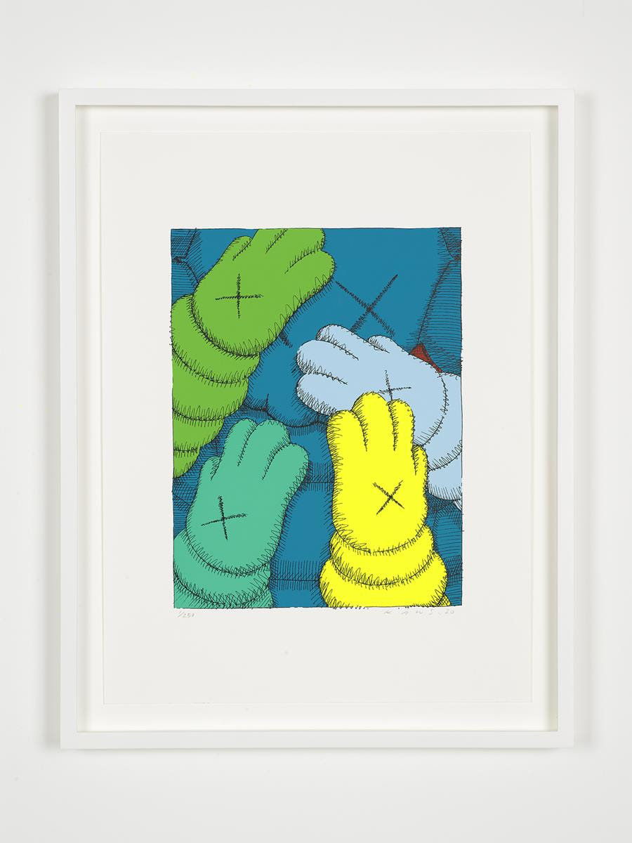 KAWS URGE202010 prints plus a colophon in a clamshell portfolio box.Screenprints on Saunders Waterford 425gm HP hi-white.Each print： 17 x 12.75 inches. (43.18 x 32.38 cm) Signed and numbered Edition of 250 ＋ 50AP.