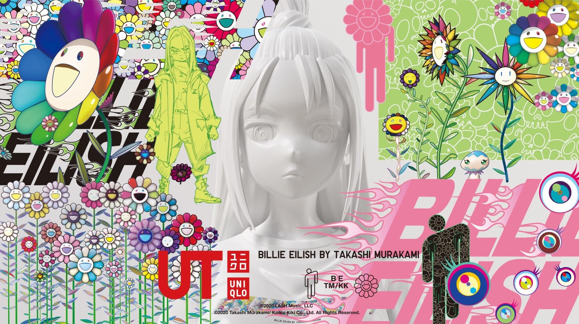 UNIQLO UT has miraculously made a collaboration with Japanese contemporary artist Takashi Murakami and musician Billie Eilish.