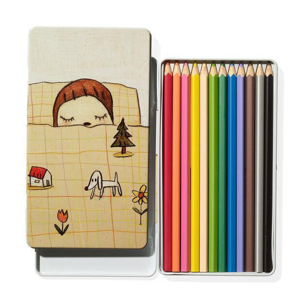 奈良美智色鉛筆

錫盒，色鉛筆12隻
H18.2 x W10 x D1 cm