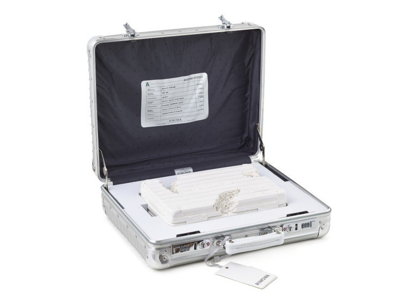 Eroded Suitcase-4Daniel Arsham x Rimowa,2019,Plaster, glass fragments and RIMOWA briefcase,H37 x W46 x D14 cm